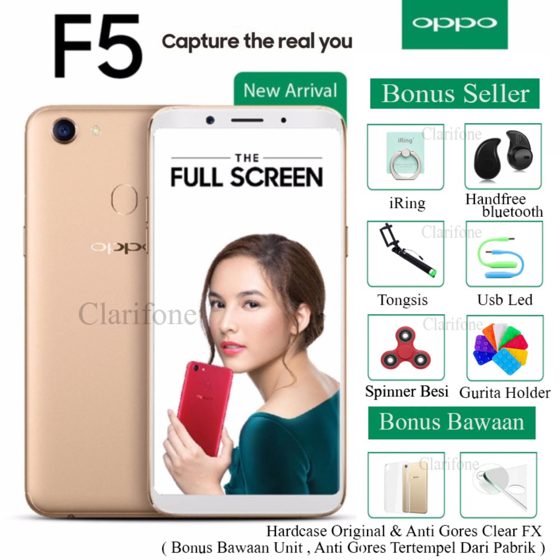 Oppo F5 - Ram 4GB - Rom 32GB - 4G - Layar 6 inch - Gold
