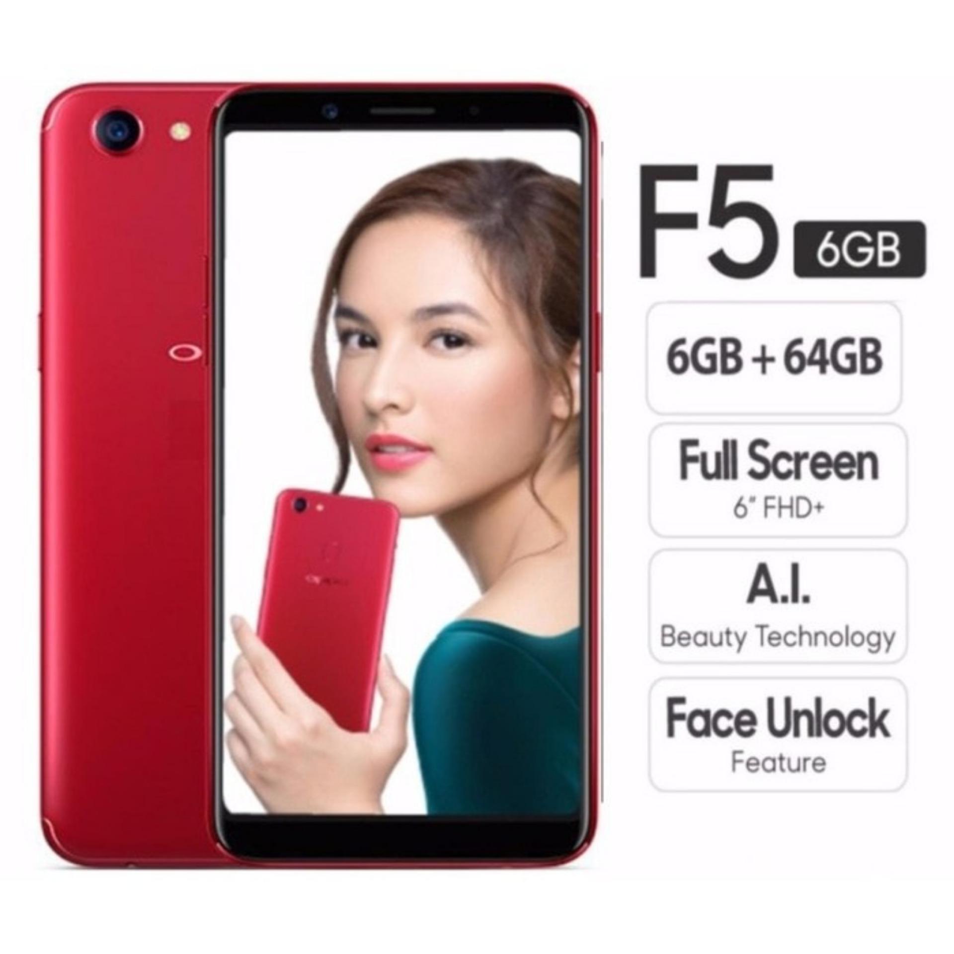 OPPO F5 Smartphone - 6GB - Red Garansi RESMI OPPO