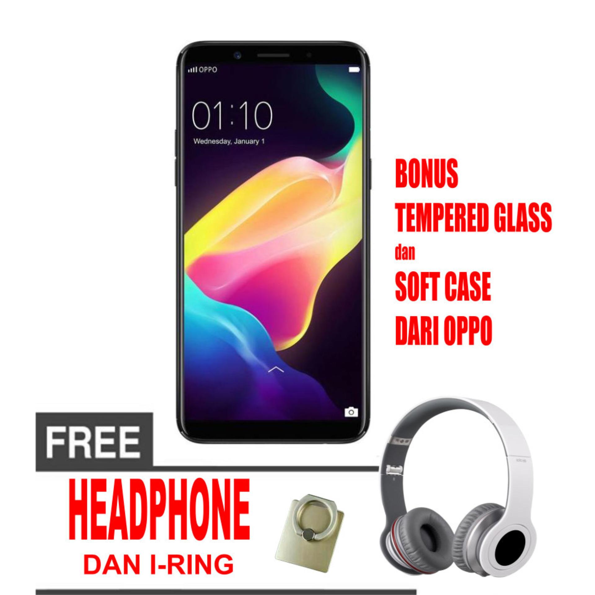 OPPO F5 Youth [3GB/32GB]- Black Free Headphone Dan I-Ring Cash Dan Kredit