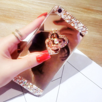 Gambar Oppoa57 oppoa59 silikon berlian mewah menjatuhkan resistensi braket shell telepon