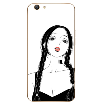 Gambar Oppoa59s a37 kepribadian yang dilukis dengan tangan gadis lanyard soft shell