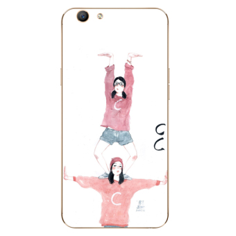 Gambar Oppoa59s a37 kepribadian yang dilukis dengan tangan gadis lanyard soft shell
