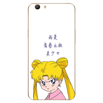 Gambar Oppoa59s a37m lucu animasi kartun teks foto telepon shell soft cover