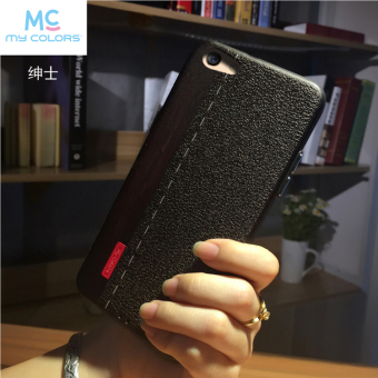 Gambar Oppoa77 oppof3 silikon hitam timbul buram lengan pelindung shell telepon