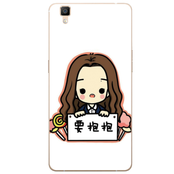 Gambar Oppor7t r7plus kepribadian anak perempuan lanyard beberapa ponsel shell silikon set