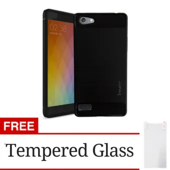 Gambar original ipaky shockproof hHybrid Back Case for OPPO Neo 7 A33 +Gratis Tempered Glass Black