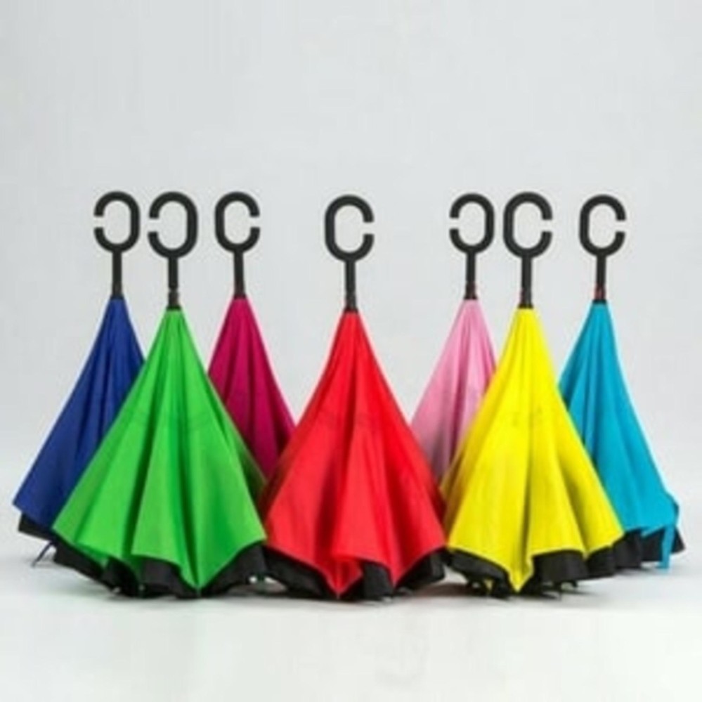 PAYUNG TERBALIK KAZBRELLA ANTI BASA REVERSE UMBRELLA GAGANG C