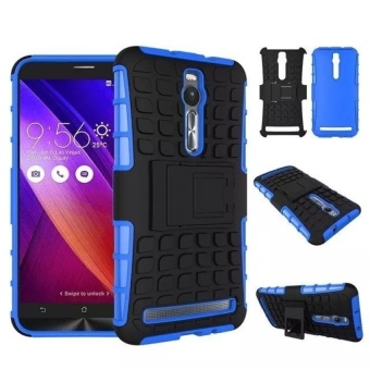 Gambar PC + TPU Phone Back Case for Asus Zenfone 2 ZE550ML ZE551ML (Blue)  intl