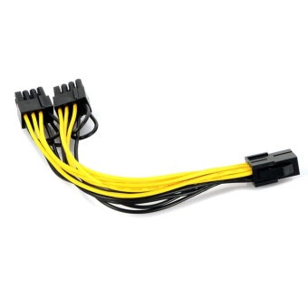 Gambar PCI E 6 pin to 2x 6+2 pin (6 pin 8 pin) Power Splitter Cable PCIEPCI Express   intl