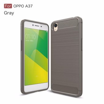 Gambar Phone Cases For oppo A37 ON9 F3 PLUS Case Cover Back For oppo A37ON9 F3 PLUS Case Silicone Carbon Fiber Brushed TPU Mobile PhoneCases (gray)   intl