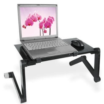 Gambar Portable Foldable Folding Laptop Notebook Desk Table Stand Bed Tray Adjustable   intl