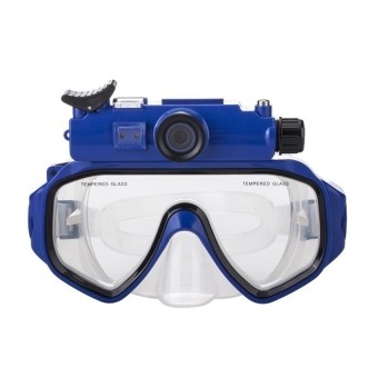 Portable HD Camera Underwater Sport Camera Diving Mask Camera Sport DV Camcorder AVI Video Tempered Glass Lenses Blue  