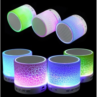 Gambar Portable Mini LED Bluetooth Speakers Wireless Small Music Audio TFUSB FM Light Stereo Sound Speaker For Phone Xiaomi with Mic   intl