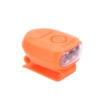 Gambar Portable Mini Super Bright LED Clip on Cap Hat Light Headlamp forCamping Hiking Orange   intl