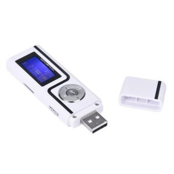 Gambar Portable USB MP3 Music Player LCD Screen Support 16GB TF Card WH   intl