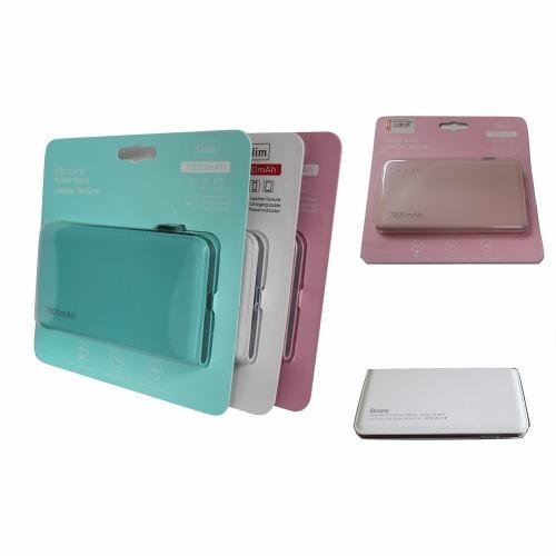 Bcare Powerbank 7800mAh Slim Wallet Leather Texture Putih Source Powerbank Bcare Slim 7800mAh .
