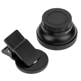 Gambar Professional 37mm 0.45X 49UV Wide Angle Microspur Smart Phone External Lens(Black)   intl