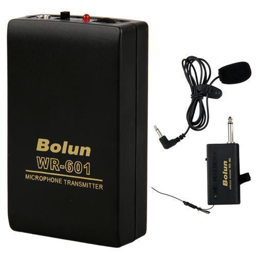 Professional Wireless Microphone System Transmitter, Receiver and Clip on Mic