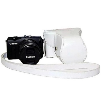 Gambar Protective PU Leather Camera Case Bag Cover with Shoulder StrapforCanon EOS M EOS M2 EOS M10   intl