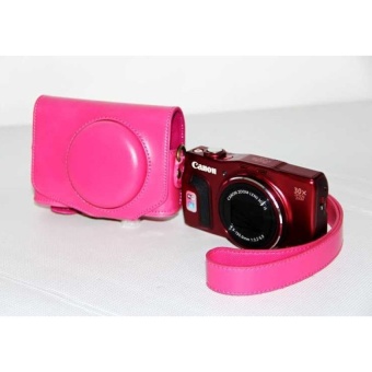 Gambar Protective PU Leather Camera Case Bag Cover with Shoulder StrapforCanon SX700 (Camera Not Included) Rose   intl