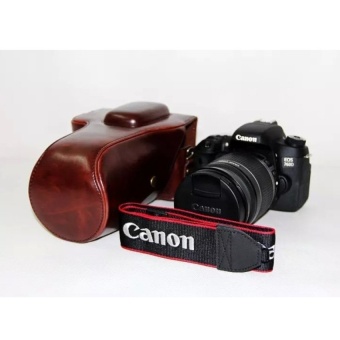 Gambar Protective PU Leather Camera Case Bag Cover with TripodMountforCanon EOS 760D 750D (Camera Not Included) Coffee   intl