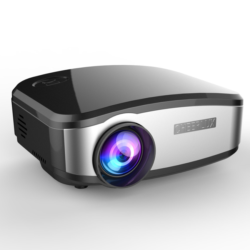 image:                  Proyektor CHEERLUX C6 LED 1200 lumens Built TV TUNER - HITAM                              