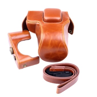 Gambar PU Leather Camera Case Bag Cover Tripod Design with ShoulderStrapfor Olympus EPL5 EPL6 EPM2 Brown (Camera Not Included)   intl