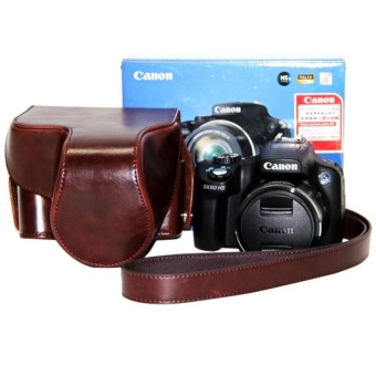 Gambar PU Leather Camera Case Bag Cover with Shoulder Strap forCanonSX50HS   intl