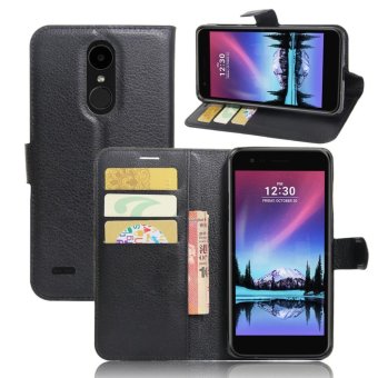 Gambar PU Leather Flip Cover Case For LG K10 2017 (Black)   intl