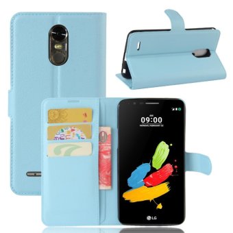 Gambar PU Leather Flip Cover Case For LG Stylo 3   Stylus 3 (Blue)   intl