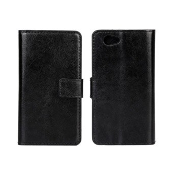 Gambar PU Leather Wallet Case Cover for Sony Xperia Z1 Compact(Black)  intl