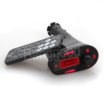 Gambar Red LCD Car Kit MP3 Player Wireless FM Transmitter USB SD MMC With Remote   intl