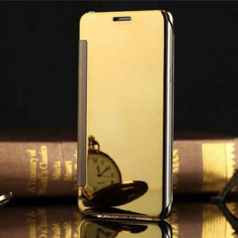 Gambar S View Flip Cover Clear View Cover Case for Samsung S6 Edge   Gold