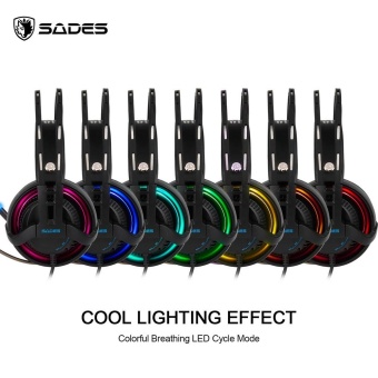 Gambar SADES R2 Colorful Stereo Wired Surround Gaming Headset Headband Mic Headphone   intl