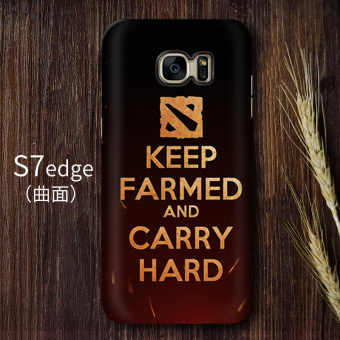 Gambar Samsung DOTA2 S7edge S7 S8 layar melengkung lurus merek populer cangkang keras shell telepon