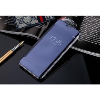 Gambar Samsung J7 Prime Flipcase Flip Mirror Cover S View Transparan AutoLock Casing Hp Dongker