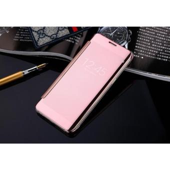 Gambar Samsung J7 Prime Flipcase Flip Mirror Cover S View Transparan AutoLock Casing Hp Rose Gold