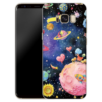 Gambar Samsung s8 s8 s8 kartun silikon transparan penutup ponsel cangkang pelindung shell ponsel