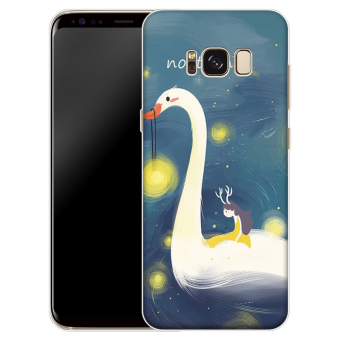 Gambar Samsung s8 s8 s8 kartun silikon transparan penutup ponsel cangkang pelindung shell ponsel