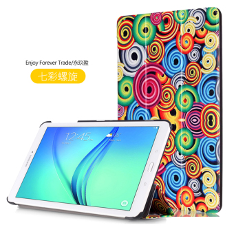 Gambar Samsung sm t560 t561 kartun tablet dicat shell pelindung lengan