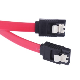Gambar SATA 2.0 High Speed Straight to Straight Connector Data Cable Cordwith Locking Latch Plug for HDD Hard Drive SSD   intl