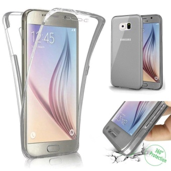 Gambar Scratch Proof 360 Front and Back Full Body Protection Transparent Flexible TPU Bumper Case Anti Scratch Protective Case for Samsung Galaxy S6 Edge Plus   intl