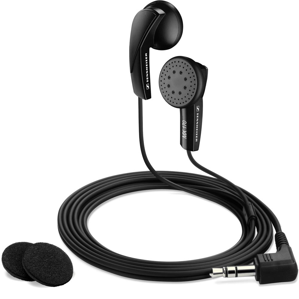 Sennheiser Earphone MX170 Black In-ear Headphone Powerful