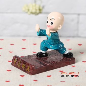 Gambar Shaolin kartun kung fu lucu dudukan ponsel dudukan telepon braket dudukan telepon