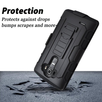 Gambar Shockproof Heavy Duty Protection Hybrid Full Body Rugged CaseRubber Dual Layer Holster Cover for LG G4 with Kickstand   intl