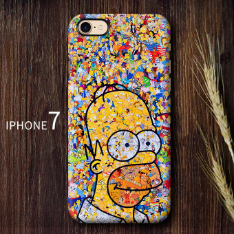 Gambar Simpson iphone7 7Plus kartun matte pelindung lengan shell telepon