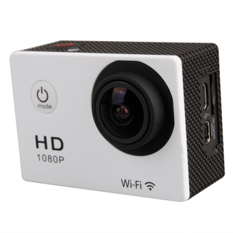 SJ4000 W8 12MP HD 1080P WiFi Helmet Sport Mini DV Waterproof Camera with Battery (White)  