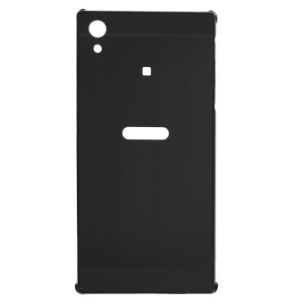 Gambar Slide on Metal Frame + Brushed PC Back Protector Case for Sony Xperia XA1 Ultra   Black   intl