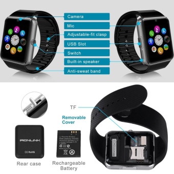 Smart Watch GT08 Clock Sync Notifier Support Sim Card Bluetooth Connectivity Iphone Android Phone Smartwatch Watch - Intl Maret 2019 - 4 Smart Watch GT08 Clock Sync Notifier Support Sim Card Bluetooth Connectivity iphone Android Phone Smartwatch Watch - intl - 4