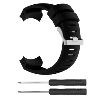 Gambar Soft Silicone Watch Strap with Installation Tools for Suunto Core Alu Black   Black   intl